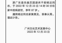 相声大师杨达病逝  给广东观众留下了欢声笑语和美好回忆